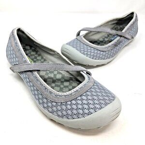 Skechers Shoes Womens 8.5 Gray Relaxed Fit Air Cooled Memory Foam Mary Jane Flat